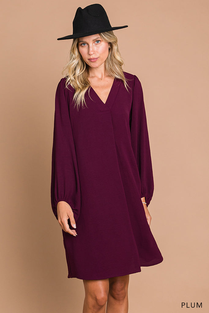 Plum Blouse Dress