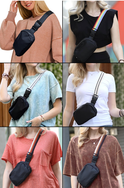 Black Belt Bag with 5 Extension Straps