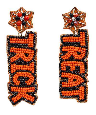 Trick Treat Beaded Earrings