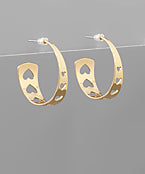 Heart Cut-out Hoop Earrings