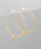 Hoop Earrings With Heart