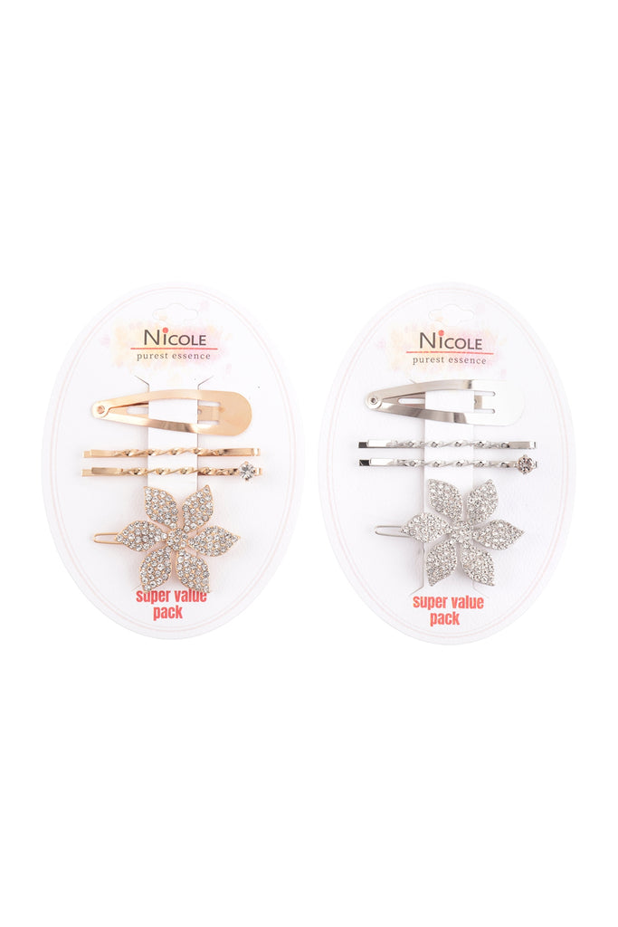 Flower Rhinestone Hair Accessory Set