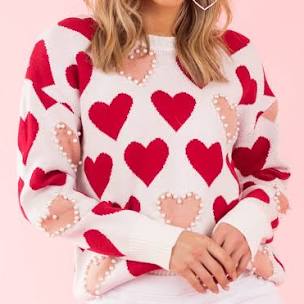 Heart & Pearls Sweater