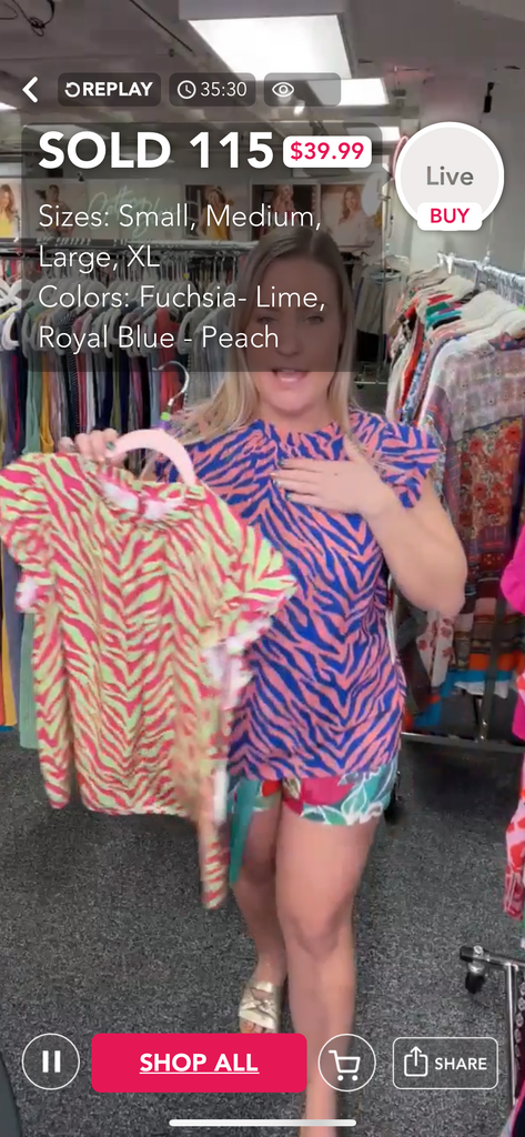 Zebra Stripe Blouse