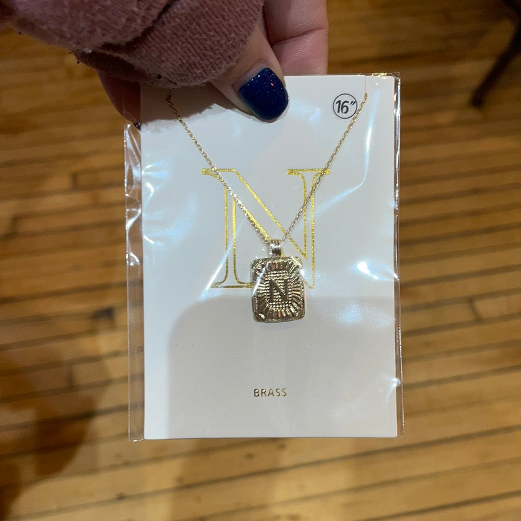 Initial Necklace - Square