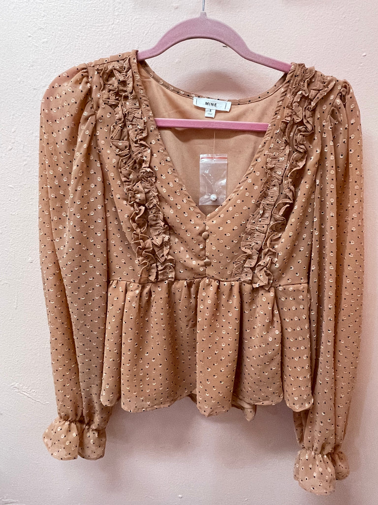 Mauve Peplum Top