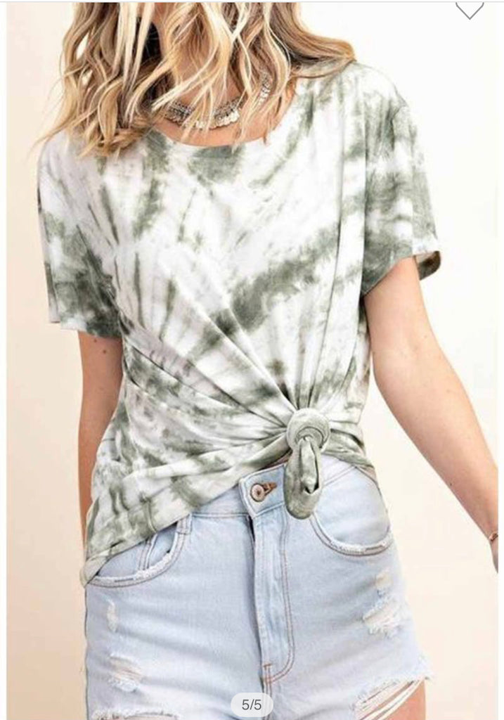 Olive Tie Dye Tee