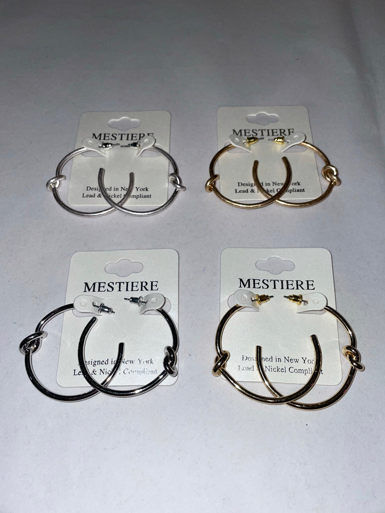 Knot Hoop Earrings