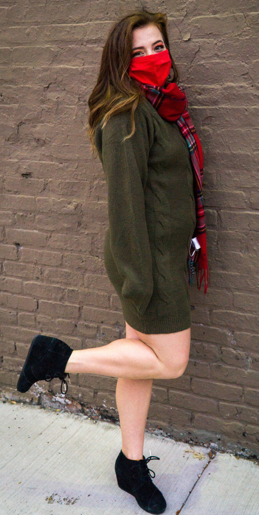 Olive Sweater Dress