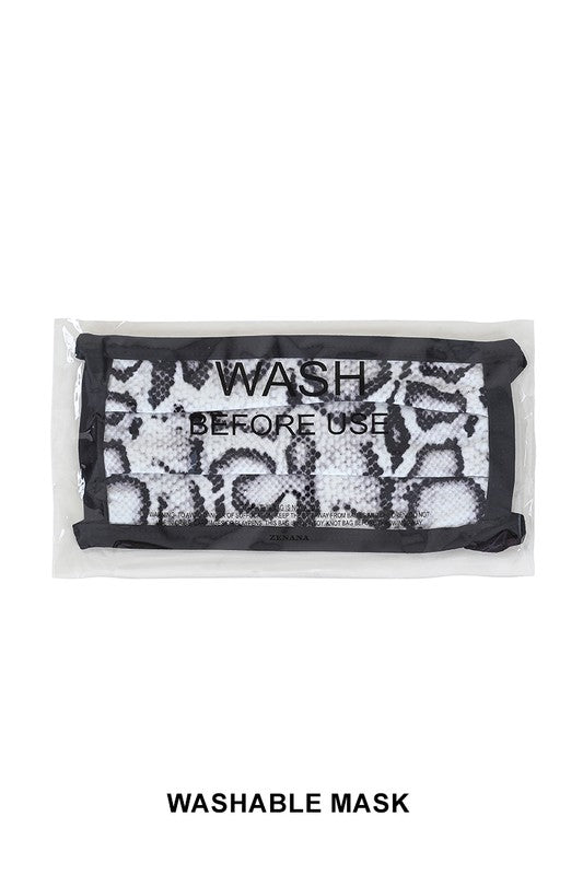 snake skin reuseable mask