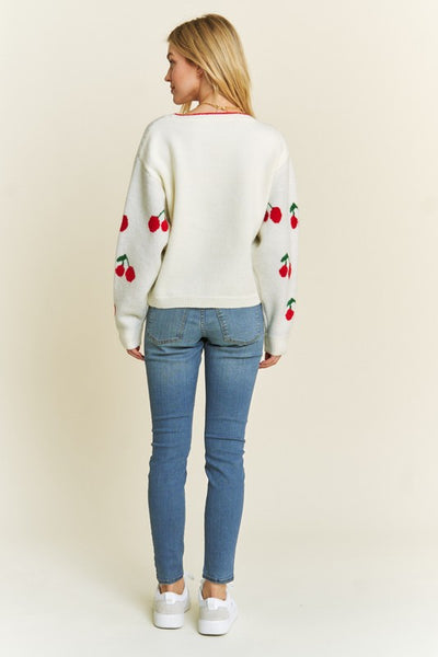 Cheerful In Cherries Sweater