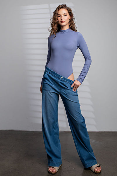 Buttery Soft Long Sleeve Mock Neck Bodysuit - $26 Sale