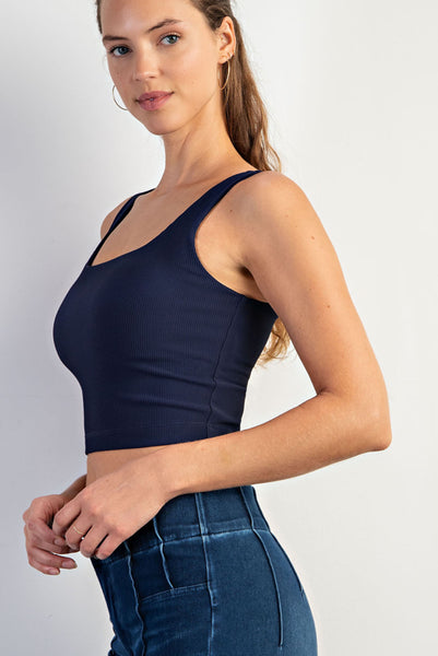 Rae Mode Rib Square Neck Tank - 20 $26 Sale