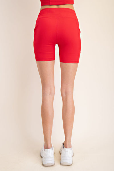 Ribbed & Ready Pocket Biker Shorts