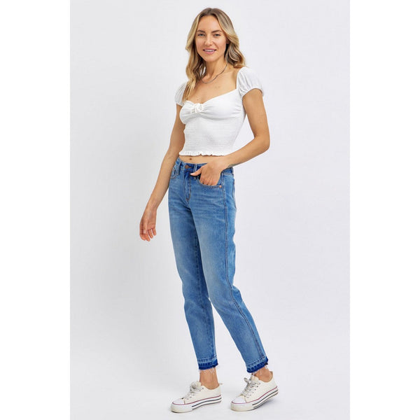 Judy Blue Mid Rise Rigid Magic Release Hem