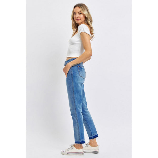 Judy Blue Mid Rise Rigid Magic Release Hem