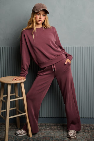 Faded Plum Cloud Knit Lounge Pants