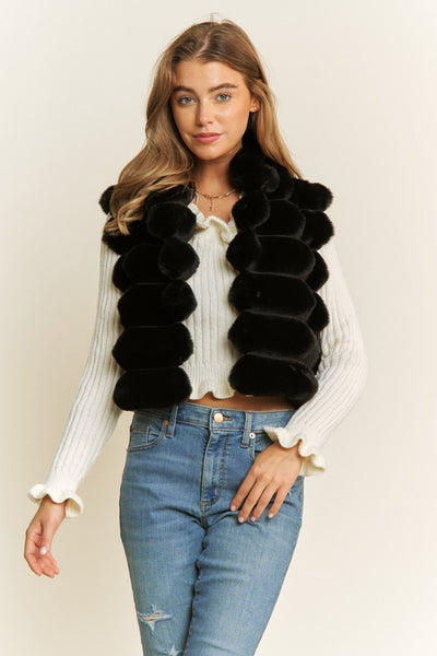 Vegan Fur Crop Vest