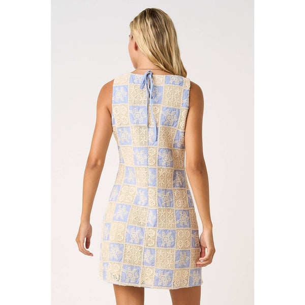 mittoshop - EMBROIDERED SQUARE NECK SLEEVELESS MINI DRESS