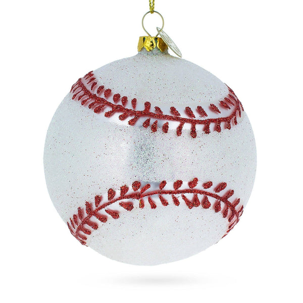 Home-Run Baseball Glass Ornament