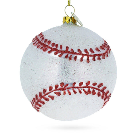 Home-Run Baseball Glass Ornament