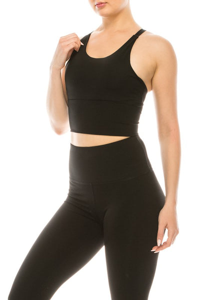 Athletic Top With Criss Cross Back