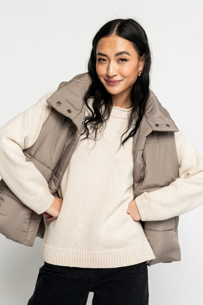 Khaki Puffy Vest