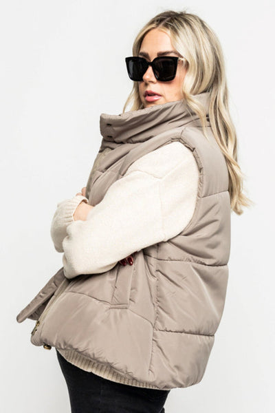 Khaki Puffy Vest