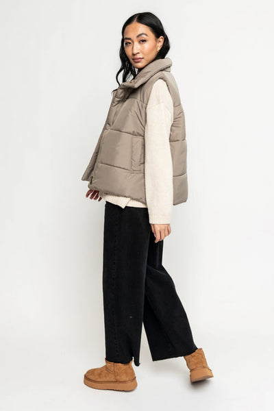Khaki Puffy Vest