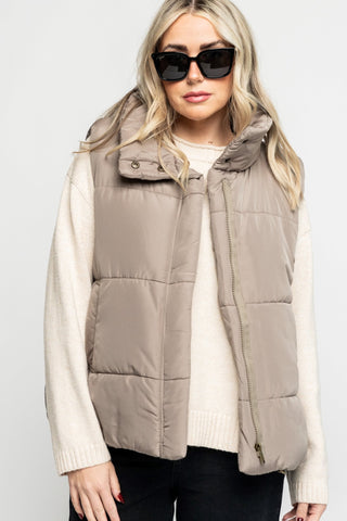 Khaki Puffy Vest