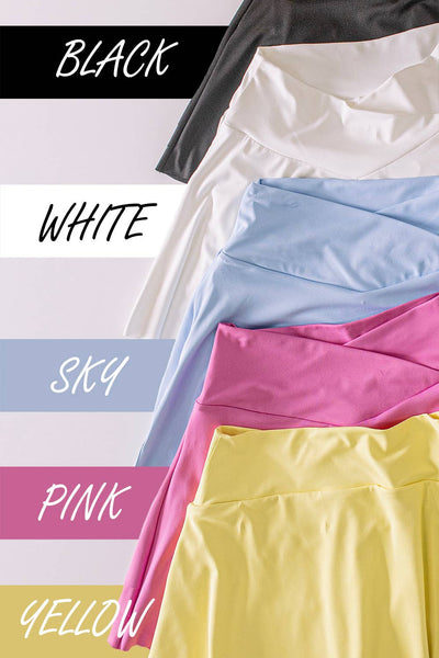 VERY J - NS50157-Layered Bottom Activewear Skirt W/ Inside Shorts