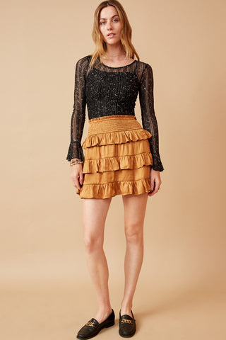 Ruffle Tiered Smocked Waist Skirt - Multiple Colors