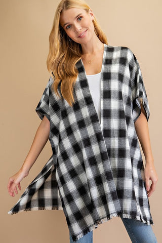 Buffalo Plaid Poncho