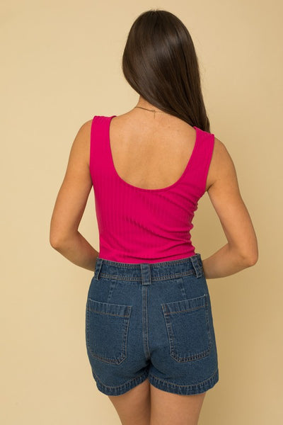 Sleeveless Square Neck Bodysuit