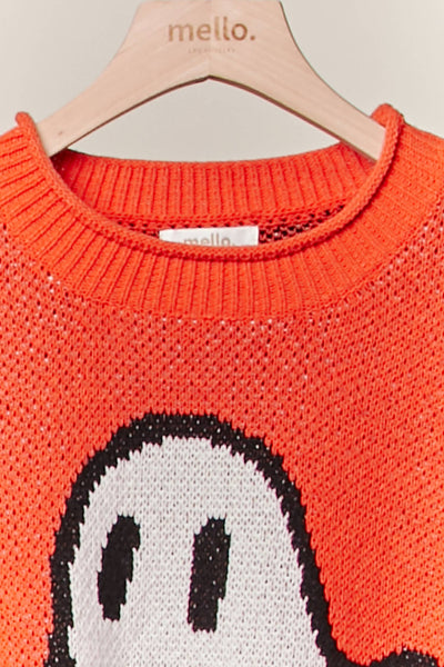 Mello. - Halloween Spooky Face  Ghost Knit