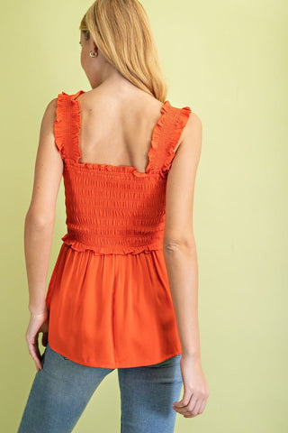 Smocked Ruffle Top