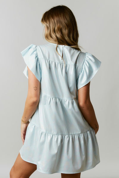 Pearlescent Martini Me Ruffle Mini Dress