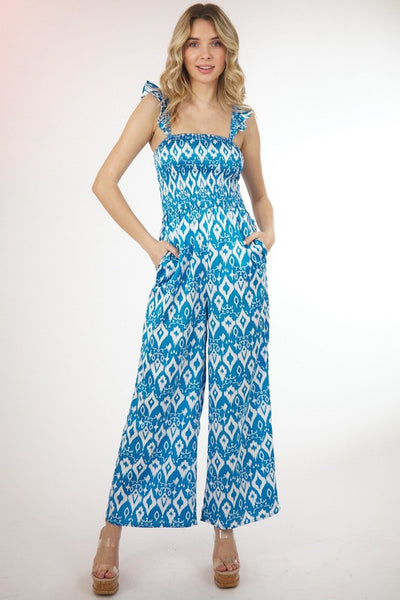 Retro Print Jumpsuit