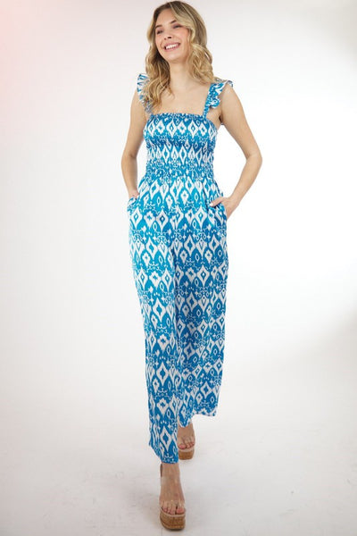 Retro Print Jumpsuit