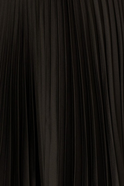 Sunburst Satin Pleated Maxi Skirt