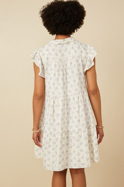 Women's Floral Print Collared Tank Dress