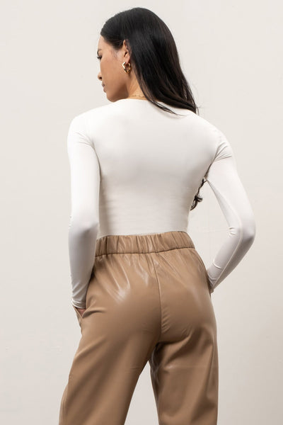 Round Neck Long Sleeve Top - Multiple Colors