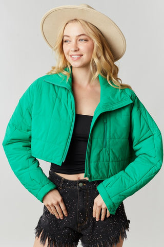Kelly Green Cropped Jacket