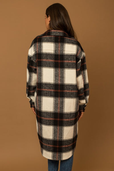 Long Plaid Shacket
