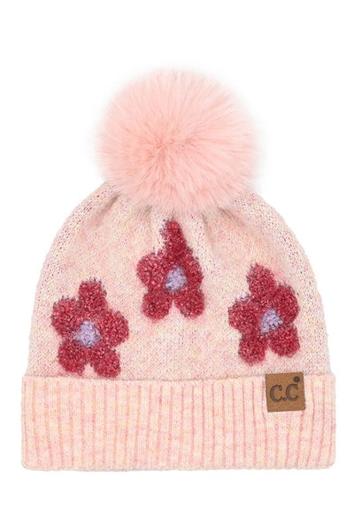 C.C. Daisy Pattern Beanie