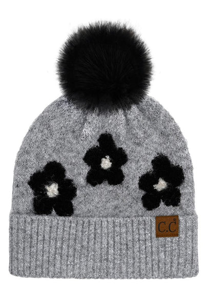 C.C. Daisy Pattern Beanie