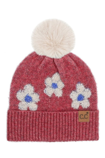 C.C. Daisy Pattern Beanie