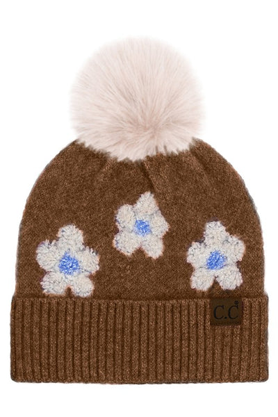C.C. Daisy Pattern Beanie