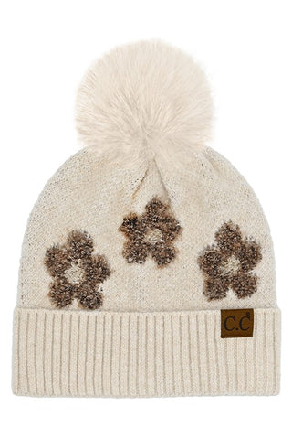 C.C. Daisy Pattern Beanie