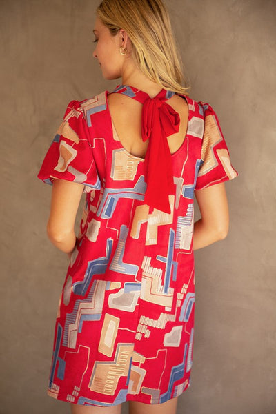 Ready in Retro Faux Suede Dress